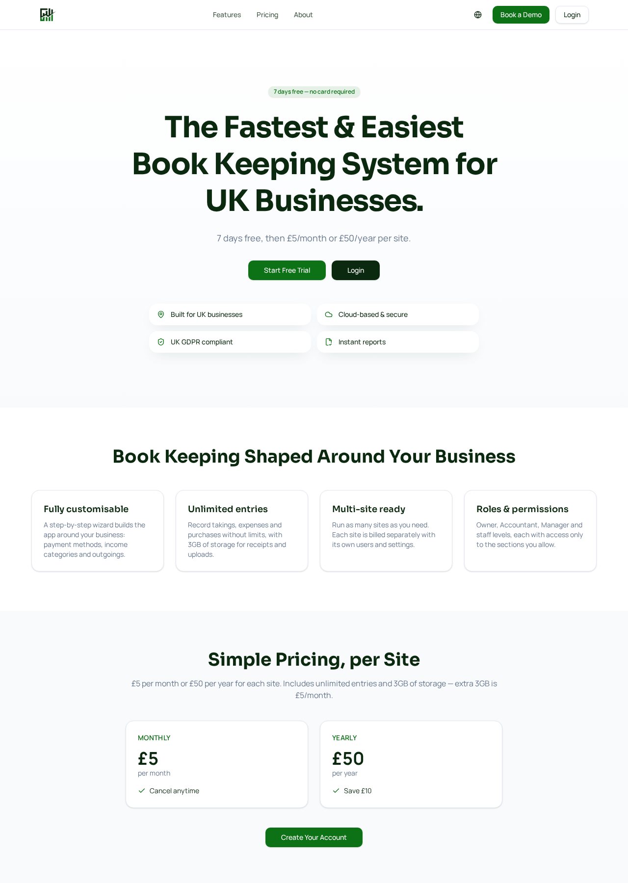 Easy Account Hub website screenshot